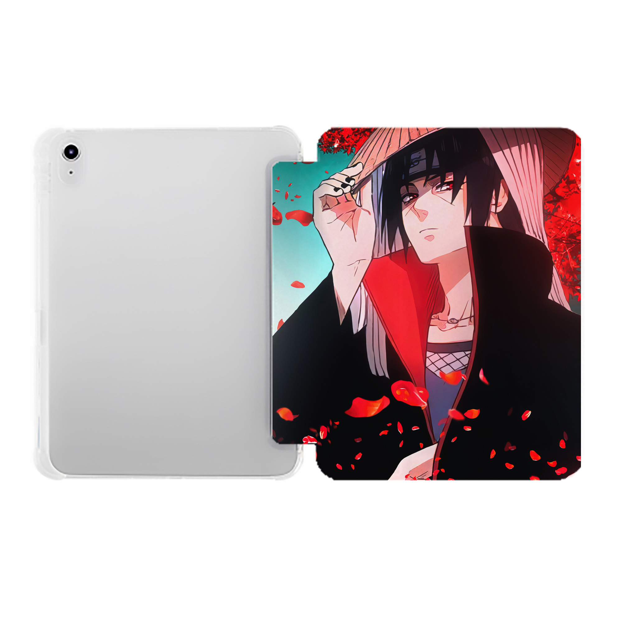 （画像用） NARUTO -ナルト- NARUTO -ナルト- 疾風伝 IPad ケース ペン収納付き 三つ折りスタンド PUレザー×シリコン 対応機種9.5/10.5/10.9インチ